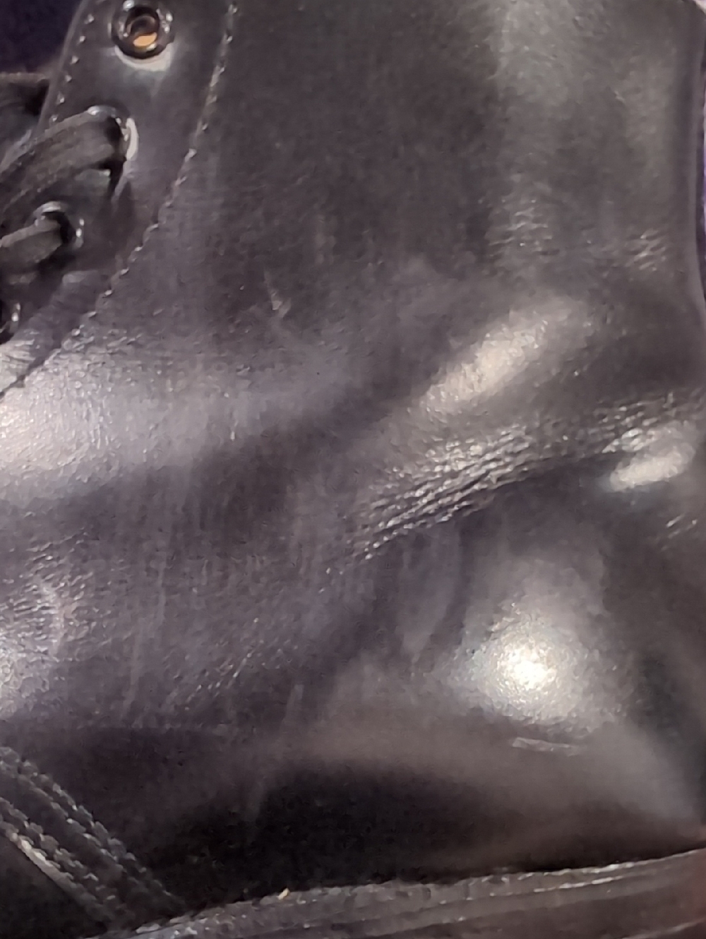 Vintage Bilrite Black Leather Cap-Toe Lace-Up Military Combat Boots - Picture 13 of 13